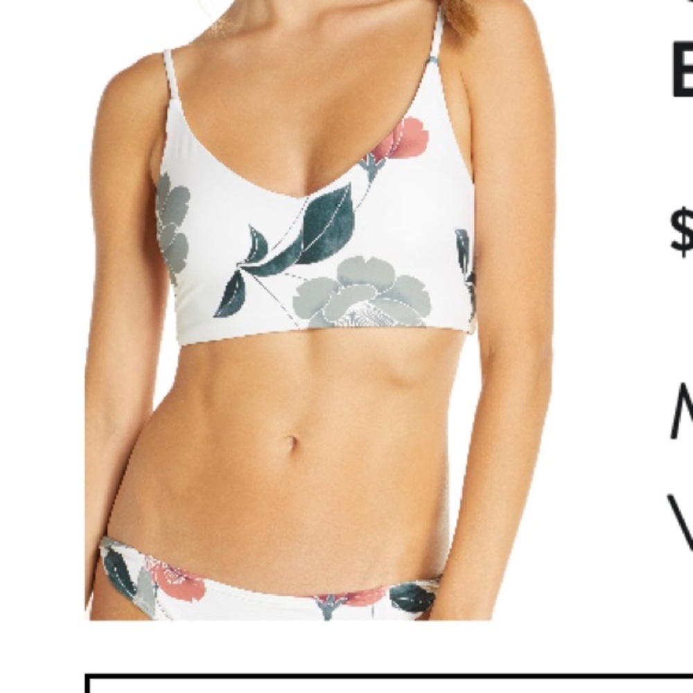 NWT// O’Neill//Trinity Twist Bikini Bottoms and Trinity Mid Bralette Bikini Top